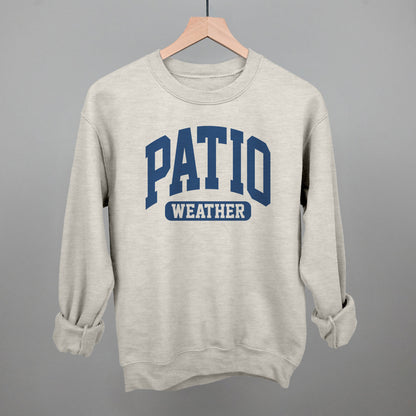 Patio Weather graphic crewneck sweatshirt in Oatmeal