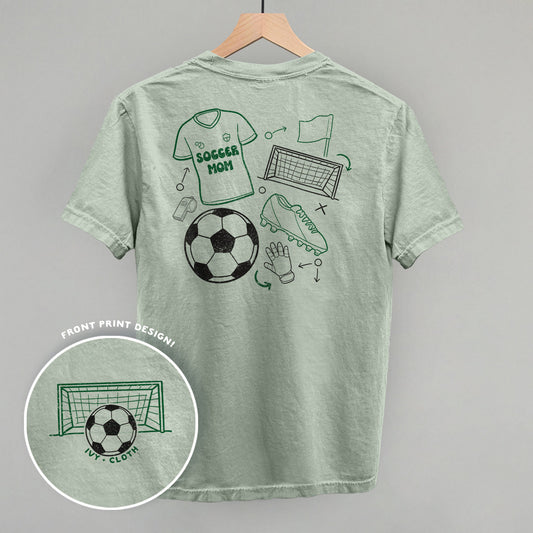 Soccer Mom Doodle (Back Print) Funny Comfort Colors T-Shirt in Bay – Ivy + Cloth