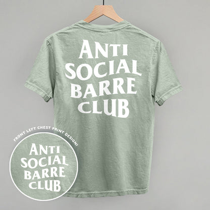 Anti Social Barre Club (White) (Back Print) Funny Comfort Colors T-Shirt in Bay – Ivy + Cloth