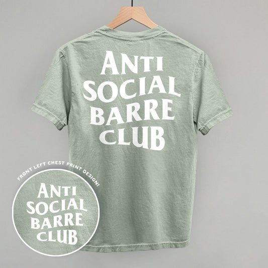 Anti Social Barre Club (White) (Back Print) Funny Comfort Colors T-Shirt in Bay – Ivy + Cloth