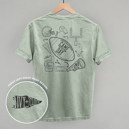 Game Day Football graphic top in Bay