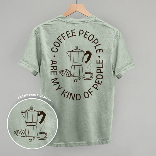 Coffee People Are My Kind Of People graphic top in Bay