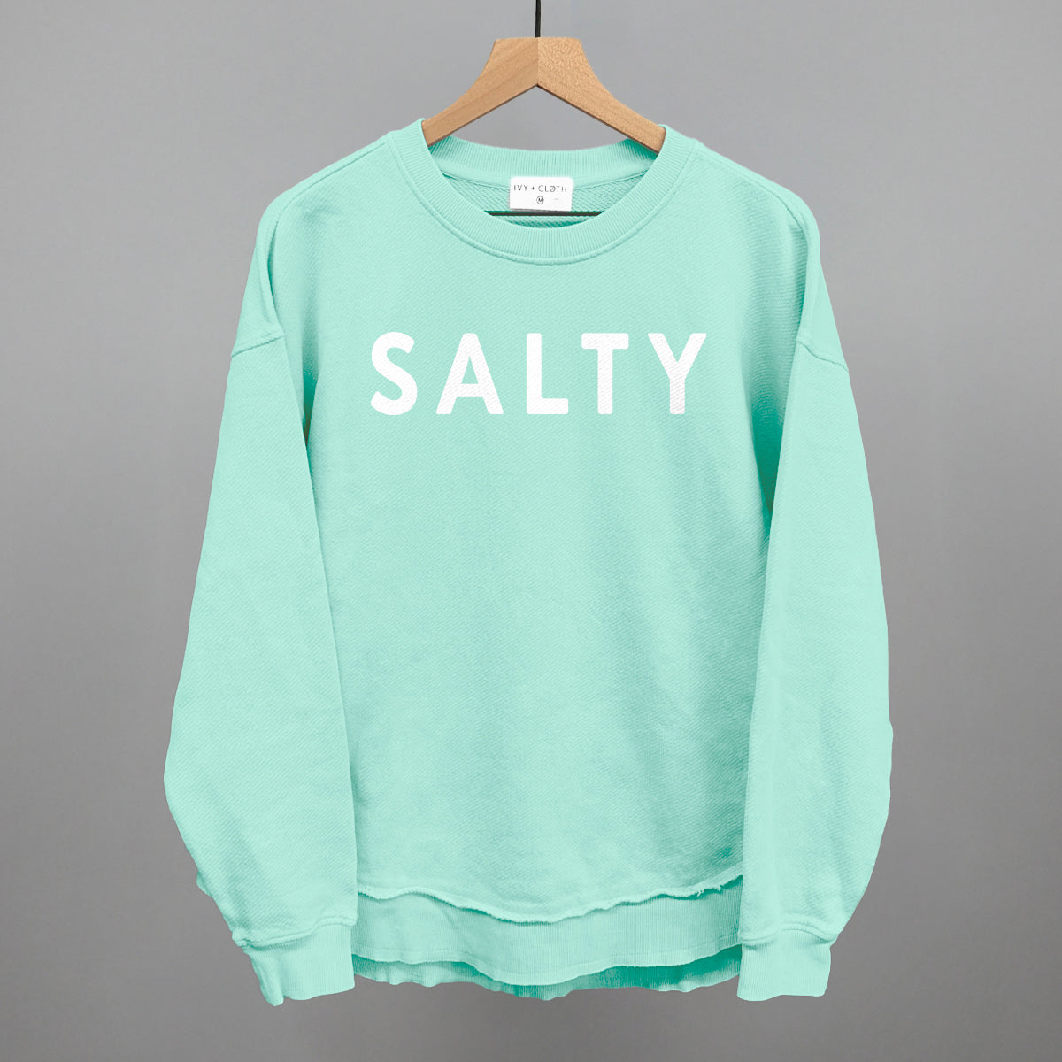 Salty Beach graphic top in Beach Glass