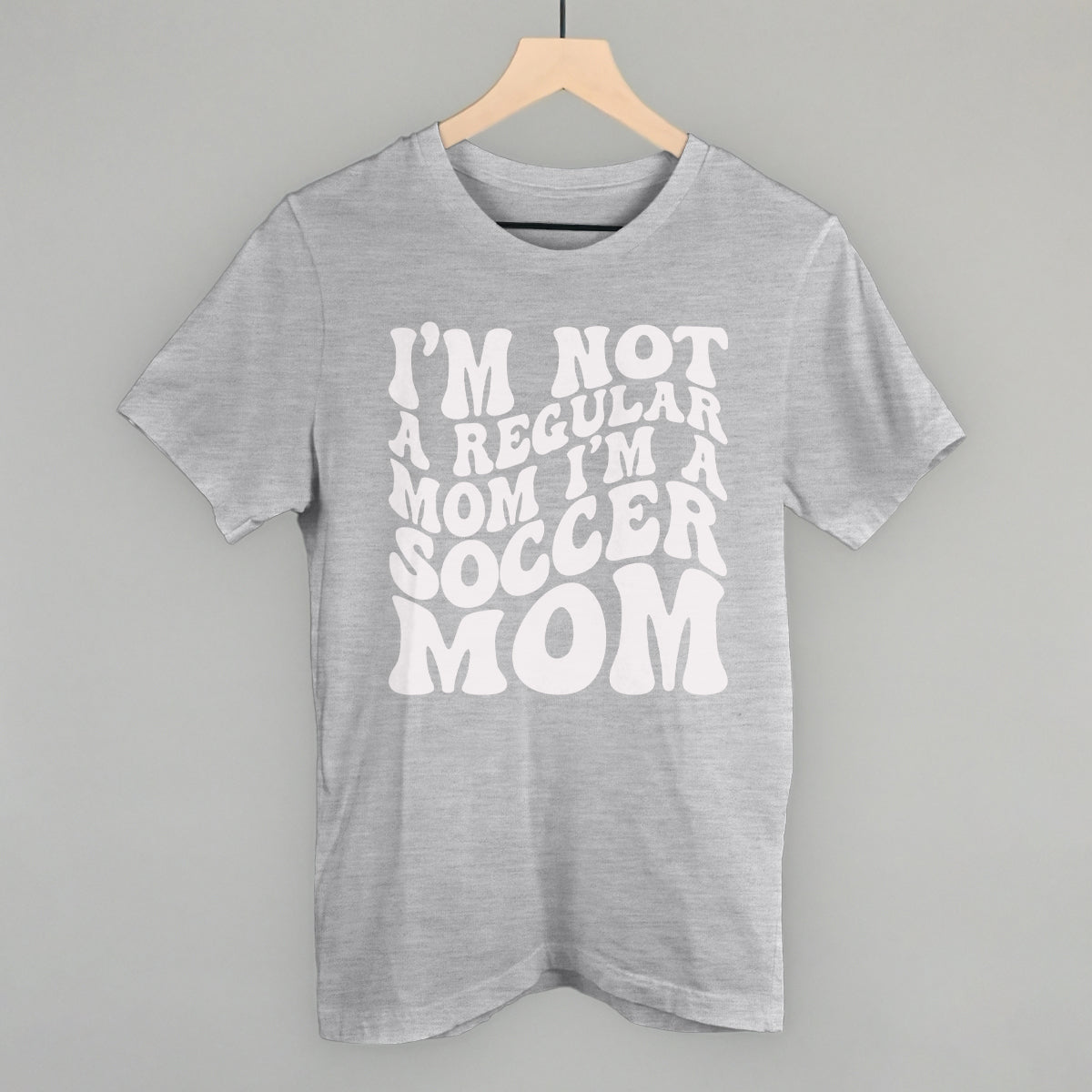 Not a Regular Mom Soccer Funny T-Shirt in Athletic Heather – Ivy + Cloth