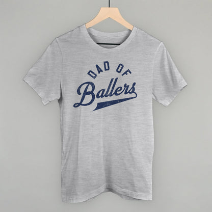 Dad of Ballers Arc Funny T-Shirt in Athletic Heather – Ivy + Cloth