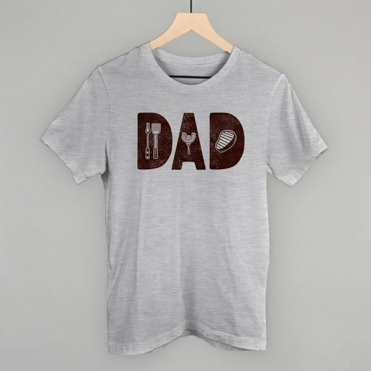 Grilling Dad graphic tee in Athletic Heather