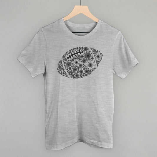 Floral Football Grey Funny T-Shirt in Athletic Heather – Ivy + Cloth