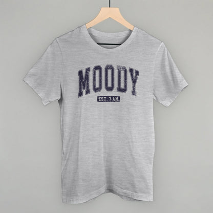 Moody Est. 7 AM graphic tee in Athletic Heather