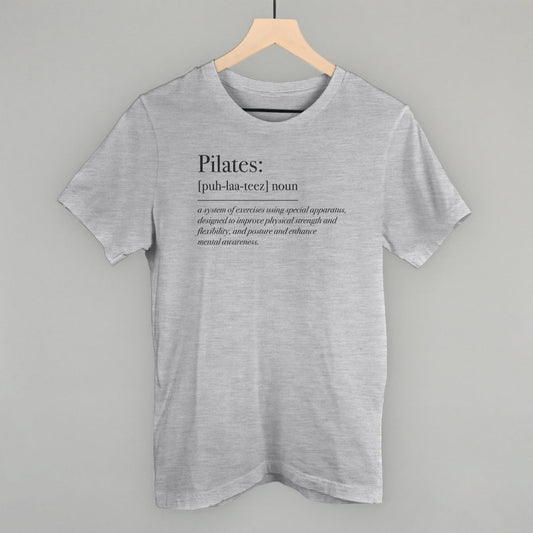 Pilates Definition Funny T-Shirt in Athletic Heather – Ivy + Cloth