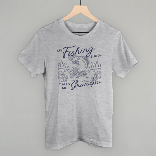 My Fishing Buddy Calls Me Grandpa Funny T-Shirt in Athletic Heather – Ivy + Cloth