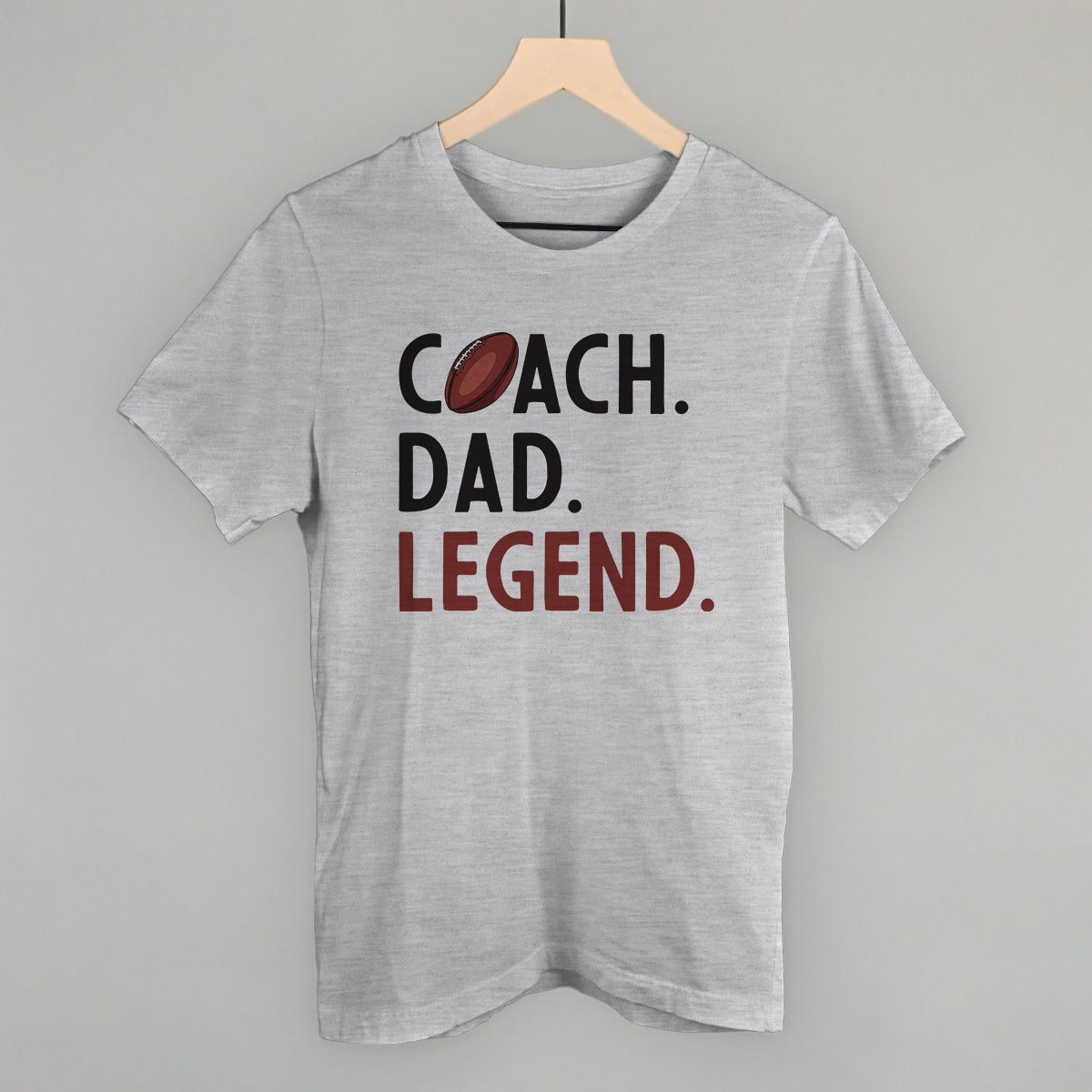 Coach Dad Legend Football graphic tee in Athletic Heather