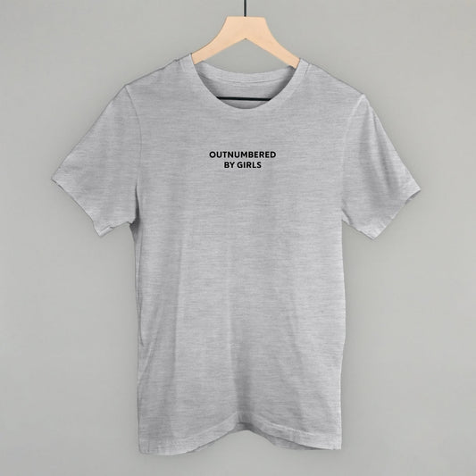Outnumbered By Girls graphic tee in Athletic Heather