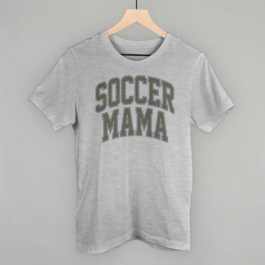 Soccer Mama graphic tee in Athletic Heather