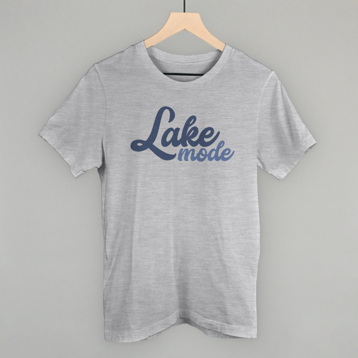 Lake Mode Script Funny T-Shirt in Athletic Heather – Ivy + Cloth