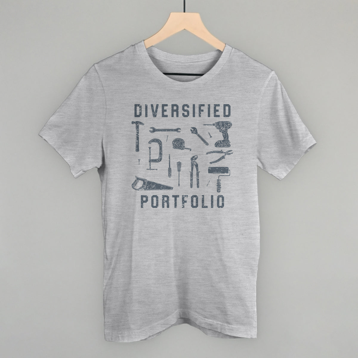 Diversified Portfolio Tools graphic tee in Athletic Heather