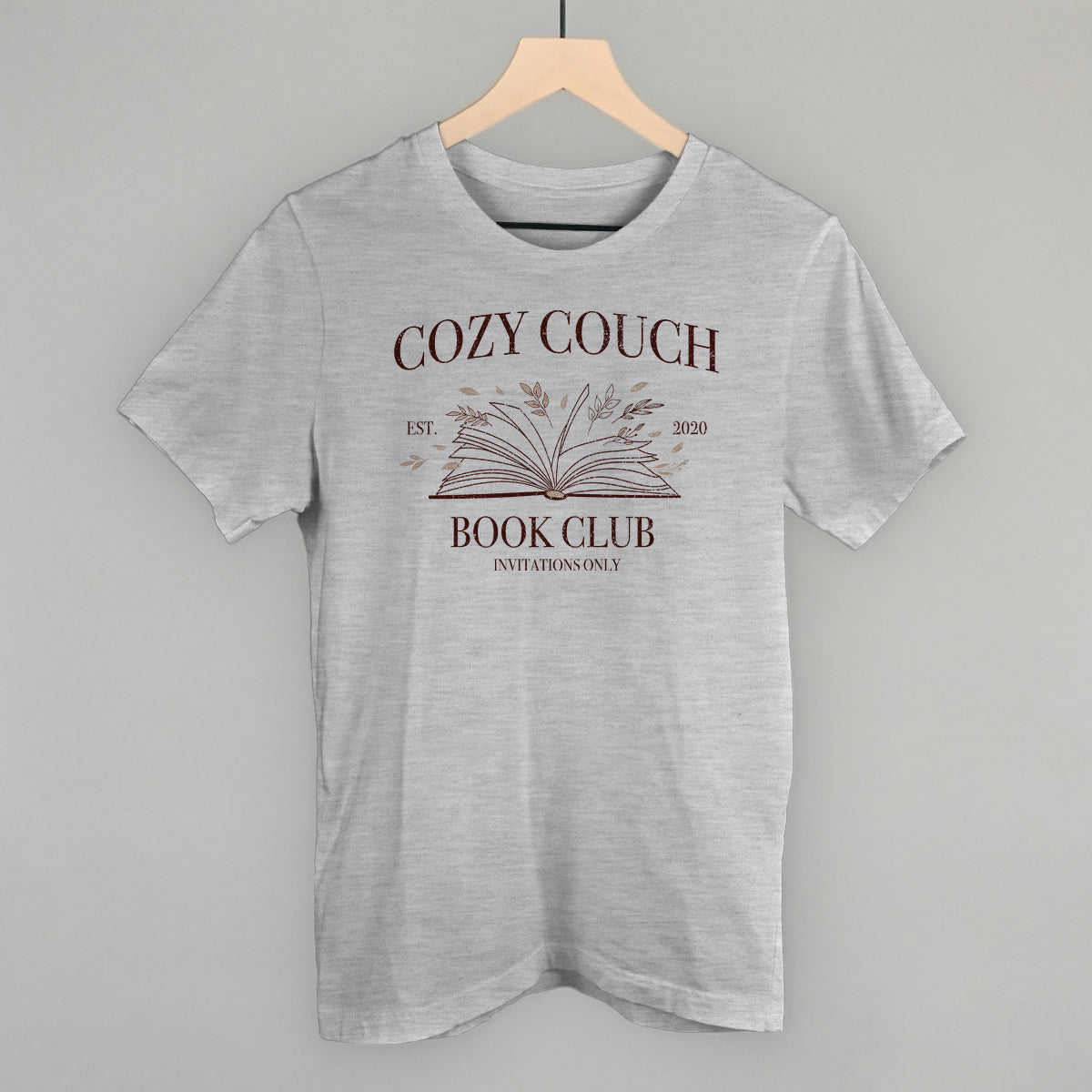 Cozy Couch Book Club Funny T-Shirt in Athletic Heather – Ivy + Cloth
