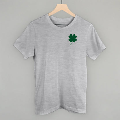 Four Leaf Clover (Left Chest) Funny T-Shirt in Athletic Heather – Ivy + Cloth