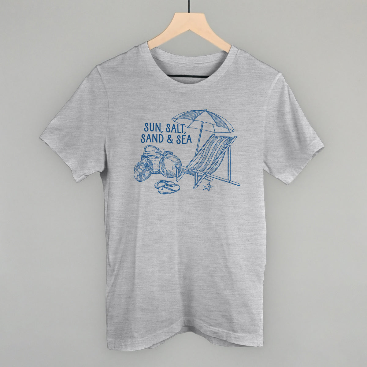 Sun, Salt, Sand & Sea Funny T-Shirt in Athletic Heather – Ivy + Cloth