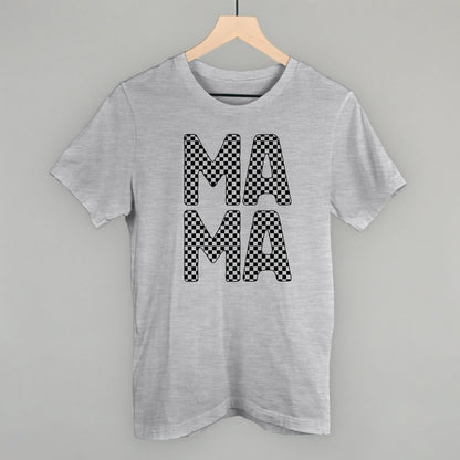 Mama Stacked Checkered Funny T-Shirt in Athletic Heather – Ivy + Cloth