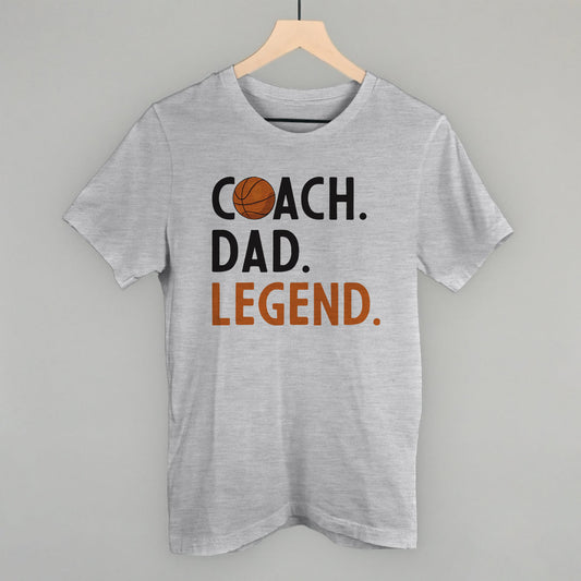 Coach Dad Legend Basketball graphic tee in Athletic Heather