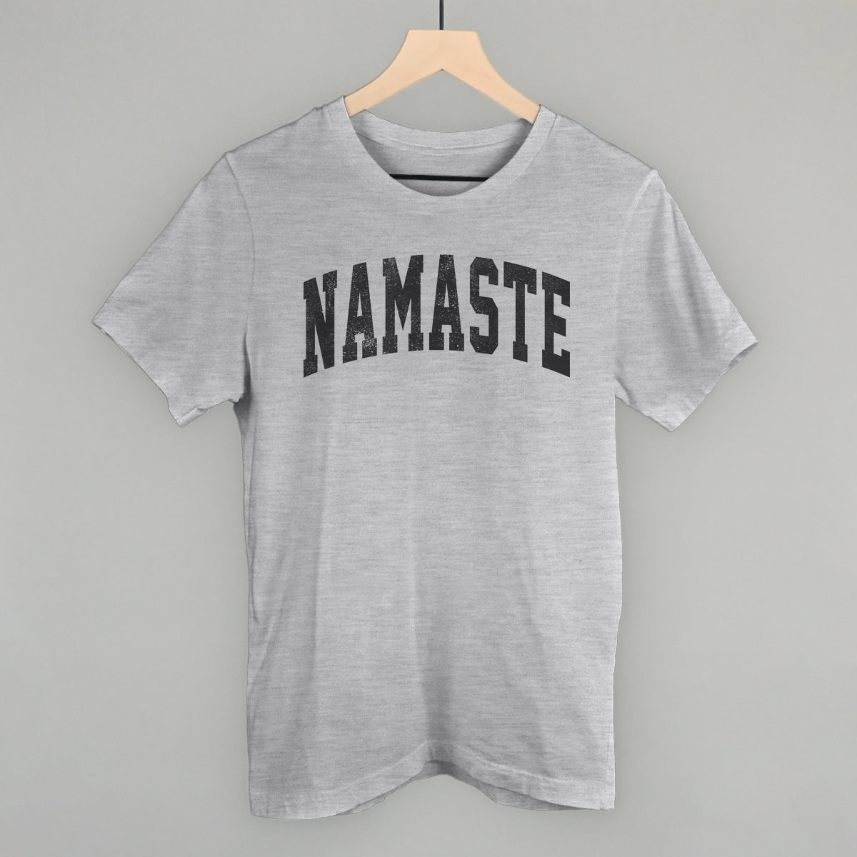 Namaste Yoga graphic tee in Athletic Heather
