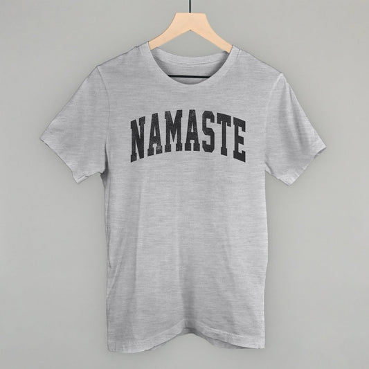 Namaste Yoga graphic tee in Athletic Heather