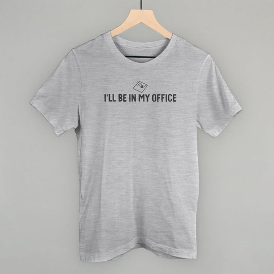 I'll Be In My Office Yoga graphic tee in Athletic Heather