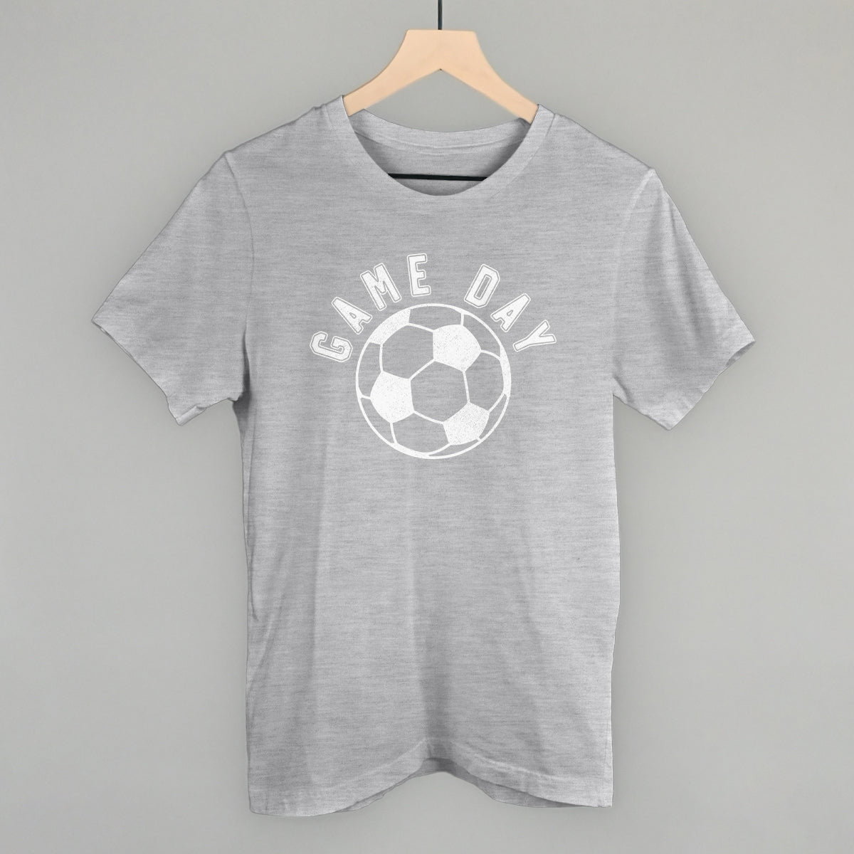 Game Day Soccer Ball Funny T-Shirt in Athletic Heather – Ivy + Cloth