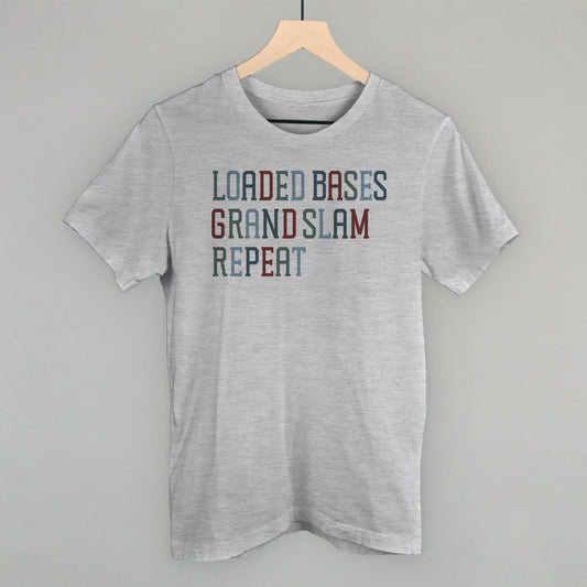Loaded Bases Grand Slam Repeat Funny T-Shirt in Athletic Heather – Ivy + Cloth