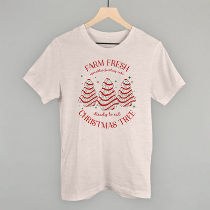 Farm Fresh Christmas Tree Cake Funny T-Shirt in Heather Cement – Ivy + Cloth