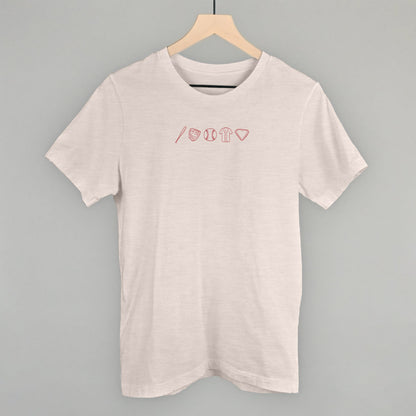 Baseball Icon Doodles Funny T-Shirt in Heather Cement – Ivy + Cloth