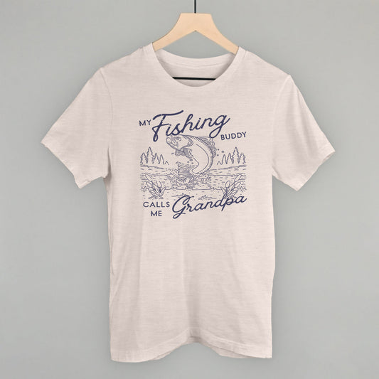 My Fishing Buddy Calls Me Grandpa Funny T-Shirt in Heather Cement – Ivy + Cloth