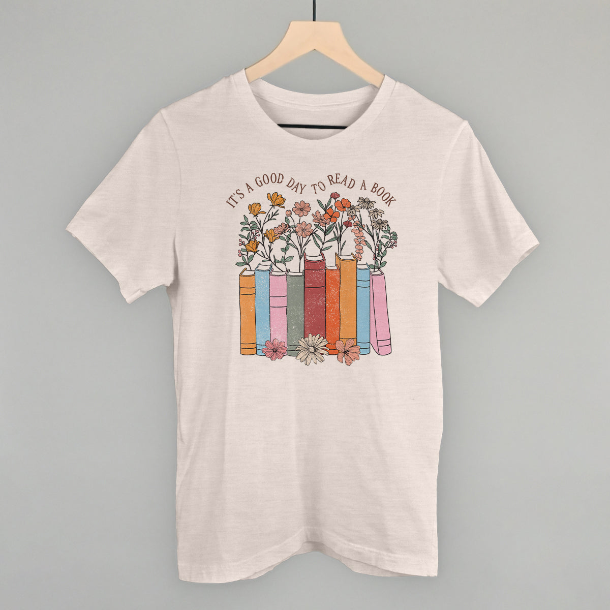 It's A Good Day To Read A Book Funny T-Shirt in Heather Cement – Ivy + Cloth