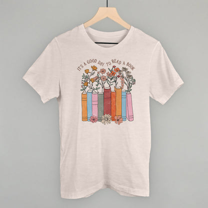 It's A Good Day To Read A Book Funny T-Shirt in Heather Cement – Ivy + Cloth