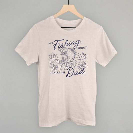 My Fishing Buddy Calls Me Dad Funny T-Shirt in Heather Cement – Ivy + Cloth