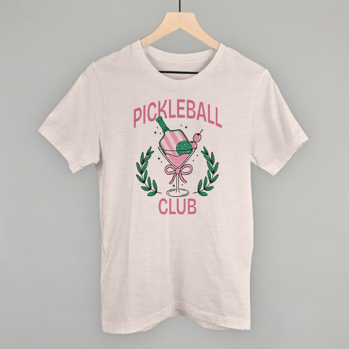 Pickleball Club Martini Funny T-Shirt in Heather Cement – Ivy + Cloth