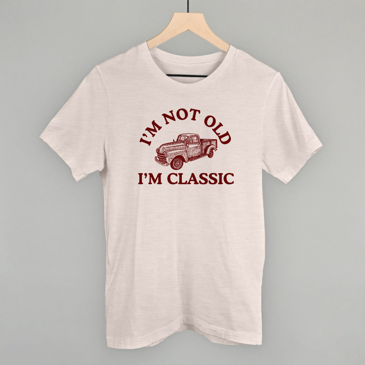 I'm Not Old I'm Classic Truck graphic tee in Heather Cement