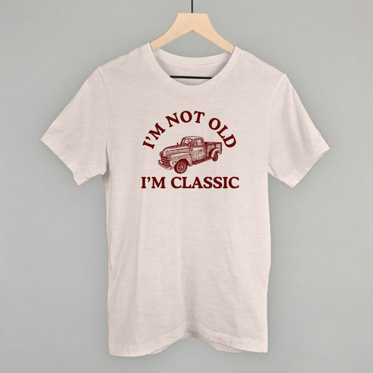 I'm Not Old I'm Classic Truck graphic tee in Heather Cement