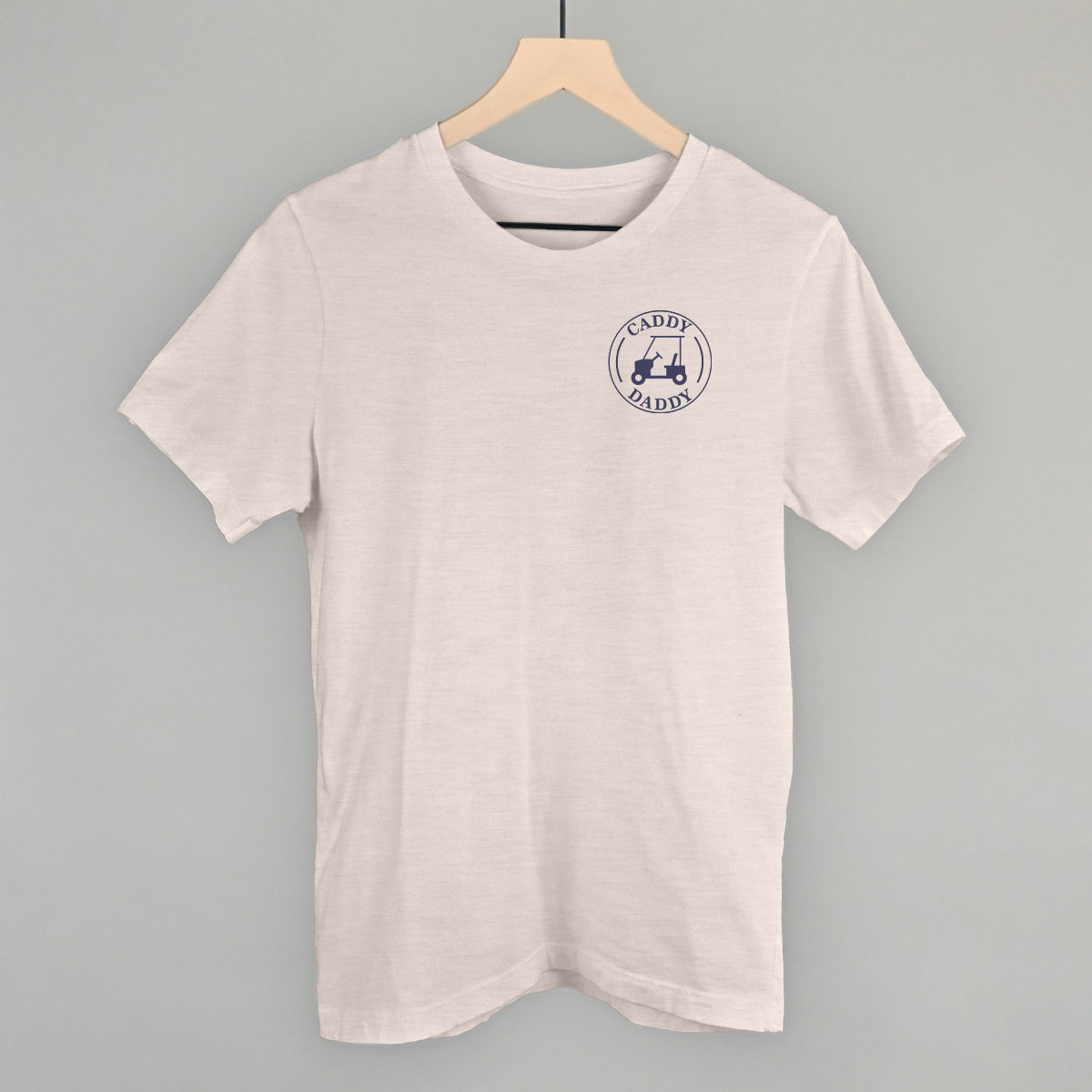Caddy Daddy (Left Chest) Funny T-Shirt in Heather Cement – Ivy + Cloth