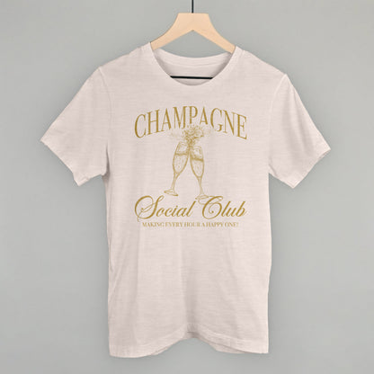 Champagne Social Club Funny T-Shirt in Heather Cement – Ivy + Cloth