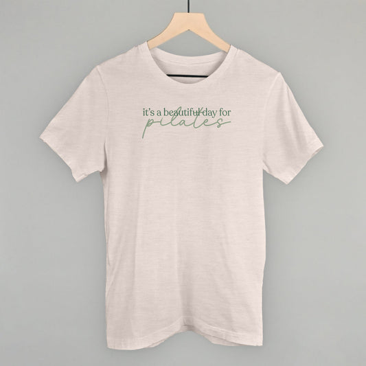 It's A Beautiful Day For Pilates Funny T-Shirt in Heather Cement – Ivy + Cloth