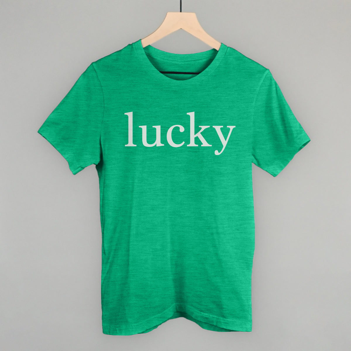 Lucky Funny T-Shirt in Heather Kelly – Ivy + Cloth