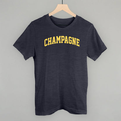 Champagne Arch Funny T-Shirt in Heather Navy – Ivy + Cloth