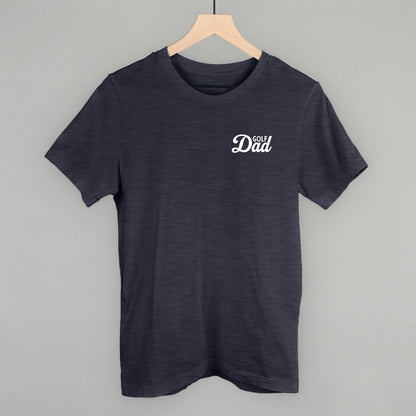 Golf Dad (White) (Left Chest) Funny T-Shirt in Heather Navy – Ivy + Cloth