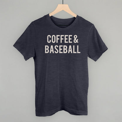 Coffee & Baseball Funny T-Shirt in Heather Navy – Ivy + Cloth