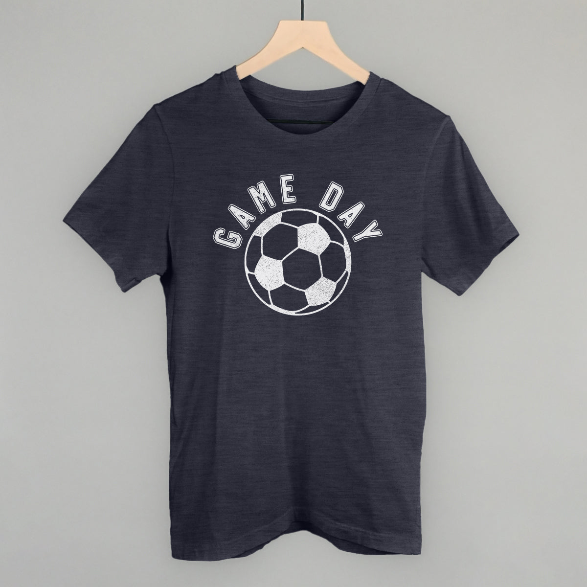 Game Day Soccer Ball Funny T-Shirt in Heather Navy – Ivy + Cloth