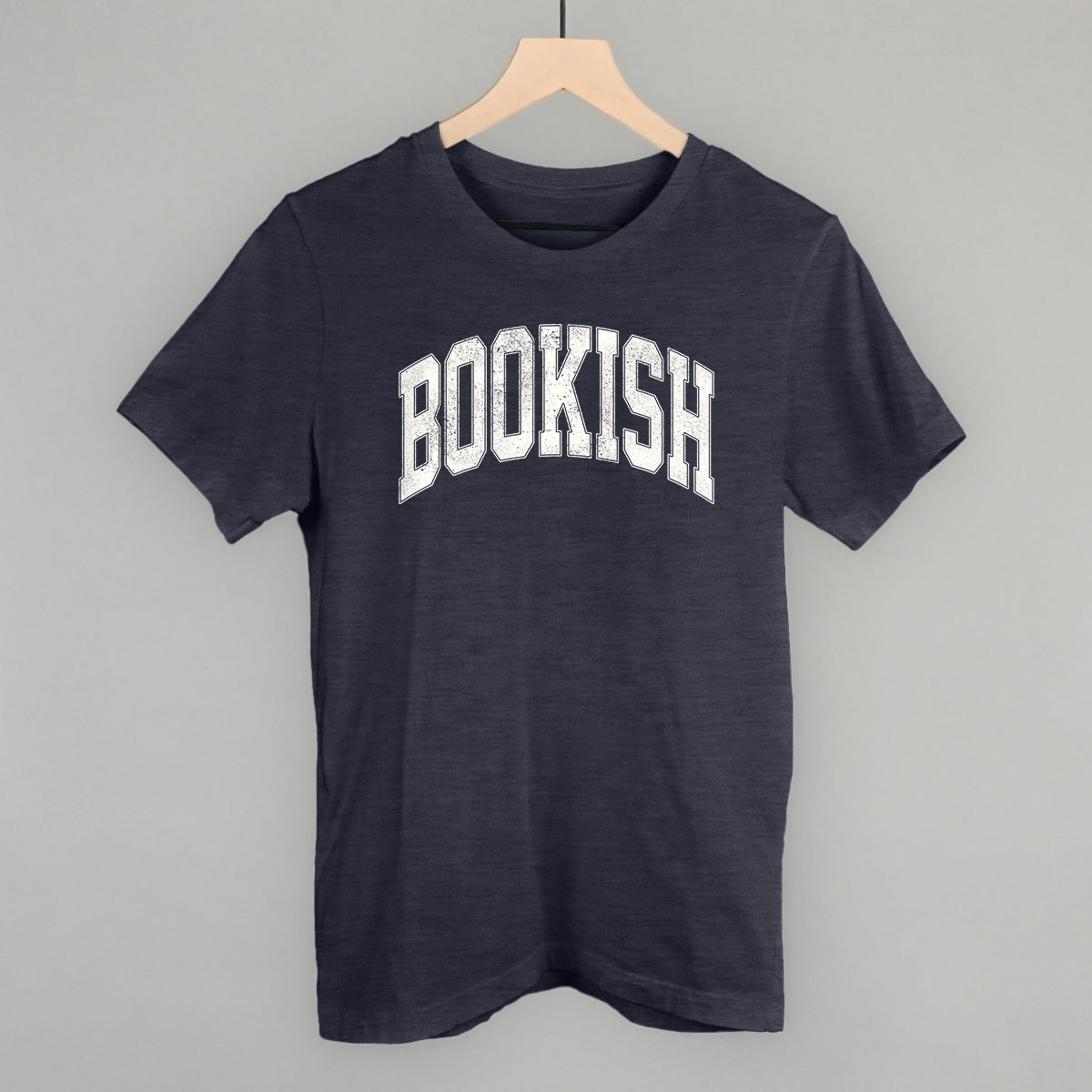 Bookish Book Lover graphic tee in Heather Navy