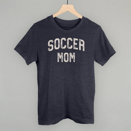 Soccer Mom Collegiate Distressed Funny T-Shirt in Heather Navy – Ivy + Cloth