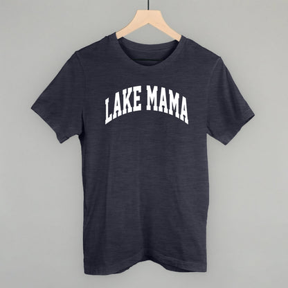 Lake Mama graphic tee in Heather Navy