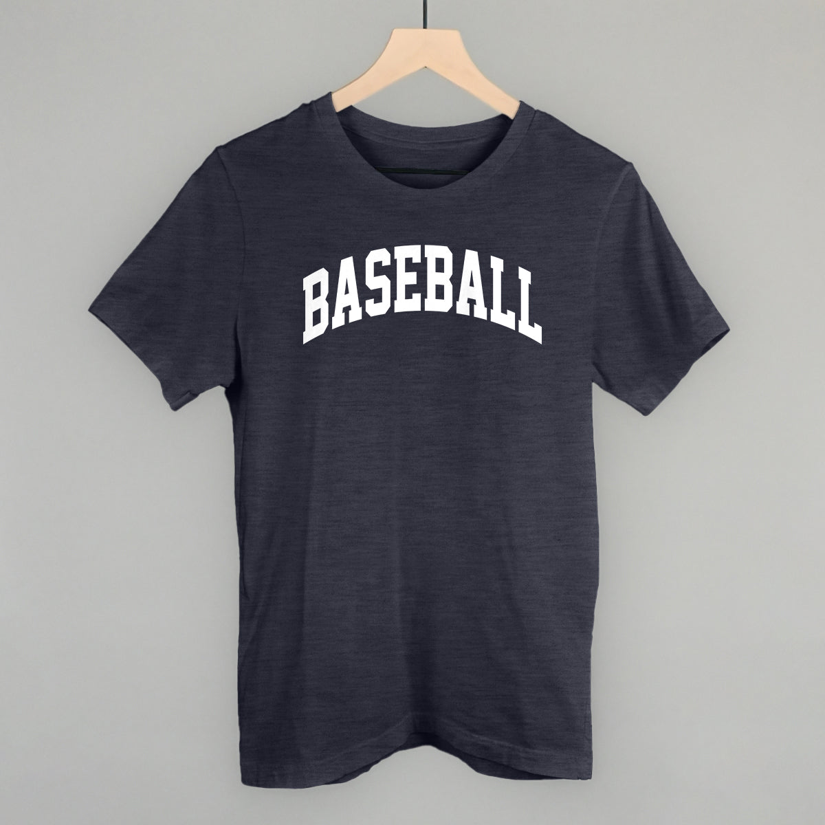 Baseball Arch (White) Funny T-Shirt in Heather Navy – Ivy + Cloth